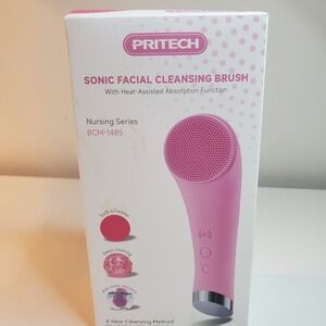Pritech Sonic Facial Cleansing Brush Heat-Assisted Pink BCM-1485 NWT